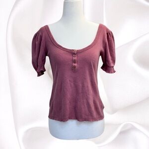 Marc Jacobs Puff Sleeve Cotton Top